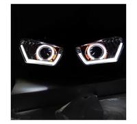 BTHMGBAE Phare Avant Pour YZF R25 R3 2013 2014 2015 2016 2017 Phares De Moto Avec Projecteur HID Angel Eye Ensemble Phare Moto(Red)