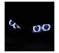 BTHMGBAE Phare Avant Pour YZF-R6 Pour Kolmio-LAM 2003-2005 Pour YZF R6 600 Moto Demon Angel Eye HID Projecteur Phare Ensemble Phare Moto(White blue)