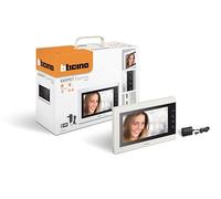 Bticino 333253 Moniteur vidéo interne supplémentaire 2 fils, 7" couleur avec mains libres et alimentation avec prise plug-in, couleur blanche