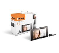 Bticino 334253 Interphone vidéo moniteur interne supplémentaire 2 fils, 7" couleur avec mains libres et alimentation avec prise plug-in, excellent comme deuxième écran pour maisons sur 2 étages ou