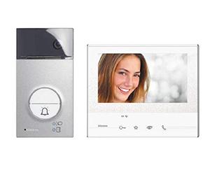 BTicino 363511 Kit Portier Résidentiel Vidéo Couleur Mains-libres Classe 300 Basique, - 1 Appel, Blanc