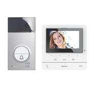 BTICINO, 364922 Flex One Kit d'interphone vidéo 2 fils, classe 100 V16E avec écran LCD couleur 5", station de porte Linea 3000, caméra grand angle 105°, éclairage LED, 1 maison familiale, IP54, IK10