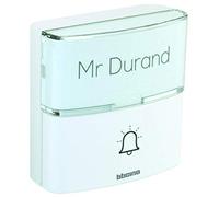 Bticino 393017D Bouton de commande sans fil pour sonnette de porte Advanced Blanc