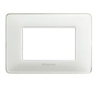 BTicino AM4803CAB Plaque 3 modules Ambre, blanc, AM4803CBN