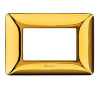 BTicino AM4803CAB Plaque 3 modules Ambre, Or, AM4803GOR