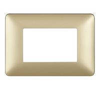 Bticino AM4803MGL Plaque 3 modules, Or, 84 mm (H) x 120 mm (W)