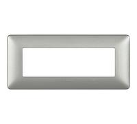BTicino - AM4806MSL Matix - Plaque, 6 modules, argentée
