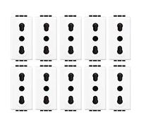 BTicino ASTN4180 Lot de 10 kits LL - pr 2P+T 10/16A 250Vac Beep, blanc, lot de 10