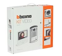 Bticino BT364618 Kit Portier Vidéo Couleur Classe 100 Basique avec Écran 5pouces et Boucle, Inductive Blanc