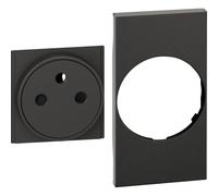 Bticino BTKG55F | Living Now enjoliveur 2 modules prise FR noirLiving Now enjoliveur 2 modules prise FR noir