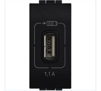 Bticino - L4285C1 - connecteur USB - Gris (Anthracite)