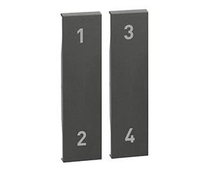 BTICINO Coque pour scénarios Living NoW KG37M2, coque avec 1,2,3,4, à appliquer sur la commande 4 scénarios K4575CW, coque lumineuse, finition esthétique, simple à appliquer, 2 modules, Made in Italy