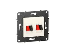 BTicino - Double prise haut-parleur Altège - finition Neige