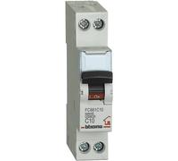 BTicino FC881C10 Interrupteur Magnétothermique C10 1P+N 1M 4.5kA