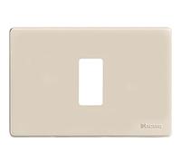 BTicino FP Magic Plaque 2 Places en résine, Blanc, 503/1/R/F