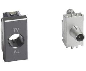 BTicino H4202D Prise Télévision Simple Étoile Blindée Axolute, 1 Module + C2024, Multicolore