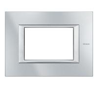 bticino Ha4803hs Axolute rectangulaire plaque murale, 3 modules, Anthracite, argent, HA4803HC