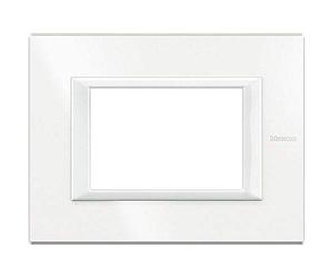 bticino Ha4803hs Axolute rectangulaire plaque murale, 3 modules, Anthracite, argent, HA4803HD