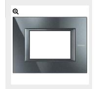 BTicino HA4803HS HA4803HS Plaque murale rectangulaire 3 modules Anthracite Argenté HA4803HS