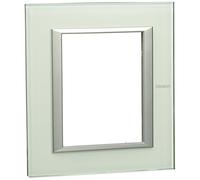 BTicino HA4826VSW Plaque Rectangulaire Axolute Verre 3+3 Modules, Whice