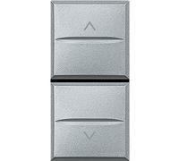 BTicino HC4027 Inverseur à Position Fixe pour Volets Roulants Axolute, 1 Module, Finition Aluminium, Lot de 10