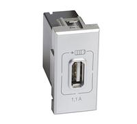 BTICINO HC4285C1 Axolute Chargeur USB avec tension 5 vd. C. , Gris