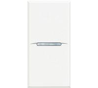 BTicino HD4004 Permutateur Axial Axolute 16AX 250V Bornes Automatiques, 1 Module, Blanc, Lot de 10