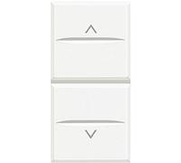 BTicino HD4037 Double-Poussoir Interbloqué pour Volets Roulants Axolute, 1 Module, Blanc, Lot de 10