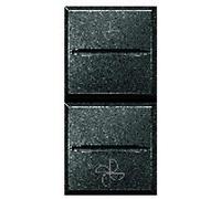 Bticino HS4027VMC Double-Poussoir avec Stop pour VMC Axolute, 1 Module, Finition Anthracite, Lot de 10