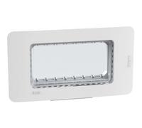BTICINO IDROGO Solutions d'installation S28604WF Plaque IP55 4 modules - blanc