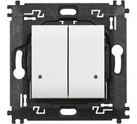 BTICINO Interrupteur double éclairage sans fil Livinglight N4003DCW, interrupteur WiFi avec batterie et autocollants, télécommande App Home+Control, fonctionne avec Alexa, Google Home, Apple, Smart