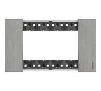 Bticino KA4804ZG Living Now Plaque 4 modules en acier 147,5 x 86 x 20 mm