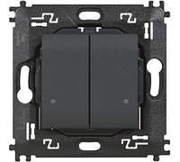 Bticino L4003DCW Livinglight Commande double sans fil, anthracite