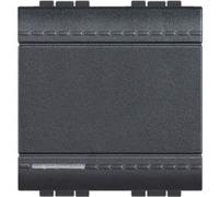 BTicino L4003M2A Interrupteur ou Va-et-vient à Bascule Livinglight, 2 Modules, Anthracite, Lot de 10