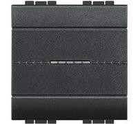 BTicino L4053M2AN Interrupteur ou Va et Vient Livinglight, 2 Module, 16AX, 250V, Anthracite