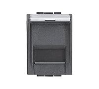 BTicino L4279C6A Prise RJ45 Livinglight Catégorie6A STP, 1 Module, Anthracite, Lot de 10
