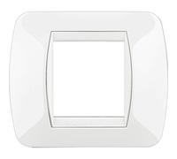 BTicino L4802BI living int - plaque 2P blanc