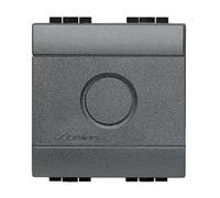 BTicino L4951 Obturateur avec Empreinte Défonçable Livinglight, 2 Modules, Anthracite