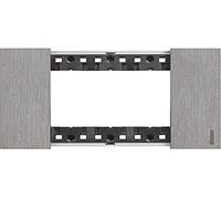 Bticino Living Now KA4803ZG Plaque 3 modules en acier 133 x 50 x 10 cm
