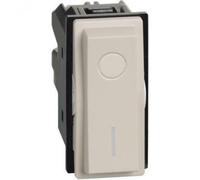 BTICINO LIVING NOW SWITCH 2P 16 AX, 250 VA.C. 1 MODULE COLOUR SAND KM4002