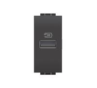 Bticino livinglight L4191A Chargeur USB Type A 15W 5V 3A 1 Module Anthracite 10