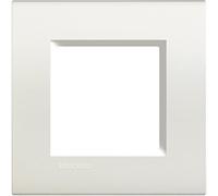Bticino Plaque Livinglight LNA4802BI – Neutre, 2 modules, Blanc