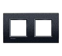 BTicino LNA4802M2AR Plaque Livinglight Neutre, 2+2 Modules, Horizontal ou Vertical, Anthracite