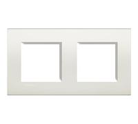 BTicino LNA4802M2BI Plaque Livinglight Neutre, 2+2 Modules, Horizontal ou Vertical, Blanc