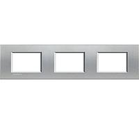 BTicino LNA4802M3TE Plaque Livinglight Neutre, 2+2+2 Modules, Horizontal ou Vertical, Tech