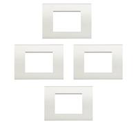 Bticino LNA4803BI Plaque Interrupteur 3 places blanche Living Light 4 pièces en technopolymère