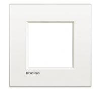 BTicino LNE4802BN Plaque Livinglight Air Metal Monochrome, 2 Modules, Blanc