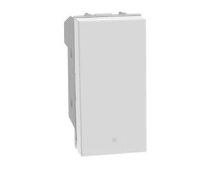 BTICINO MatixGO Commande d'éclairage Optimisé pour lumière LED 1 module Blanc SJW4005F Bouton basculant 1P NO 10A, 250Vac, lumineux
