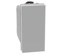 BTICINO MatixGO Commande d'éclairage Optimisée pour lumière LED 1 module 250 Va.c., avec LED bleue la LED n'est pas interchangeable, 1 module SJG4054LBF Inverseur axial éclairé 1P 10 AX, 250Vac