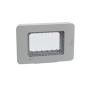 Bticino MatixGo plaque 3 modules IP55 gris - 28603G